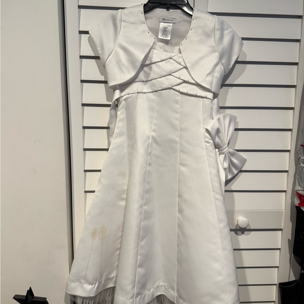 Elegant First Communion White Kids Dress